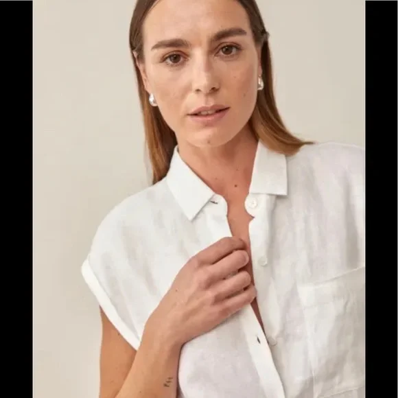 Reformation maira linen top new with tag - Picture 7 of 13